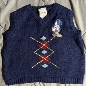 Vintage Disney Mickey Mouse Navy Sweater Vest